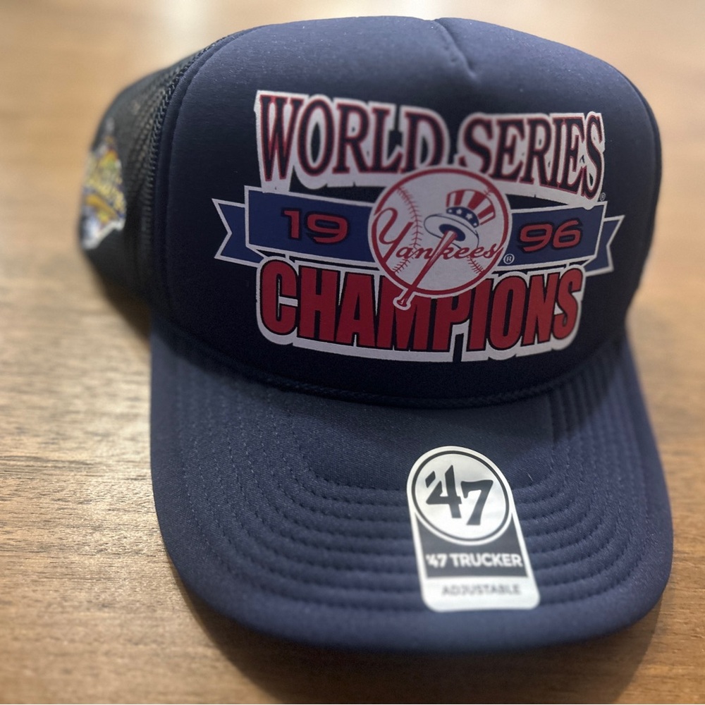 Vintage Style NEW YORK YANKEES Hat Cap ‘47 1996 World Series Champs FOAM TRUCKER